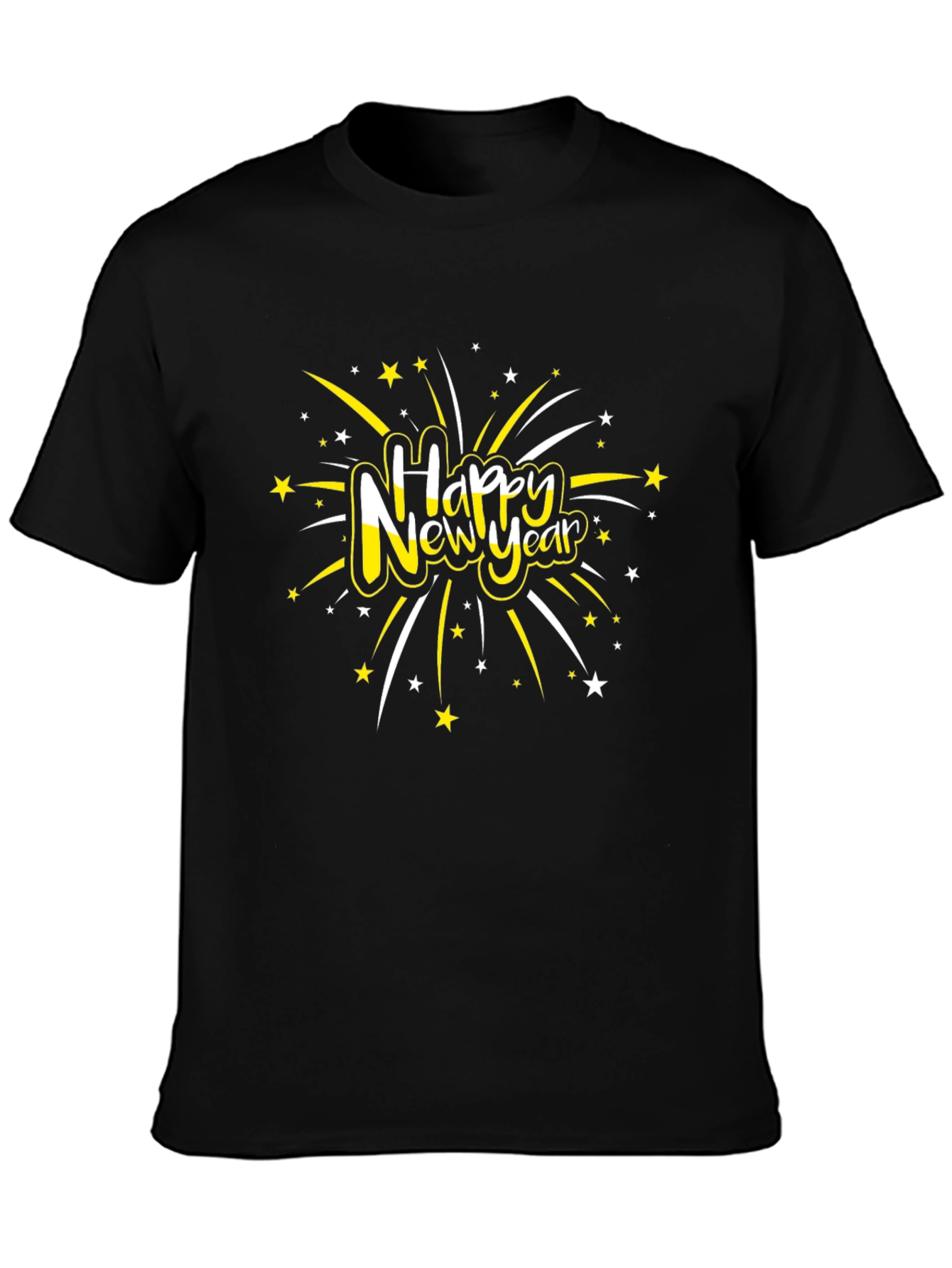 Happy New Year T-Shirt - Black