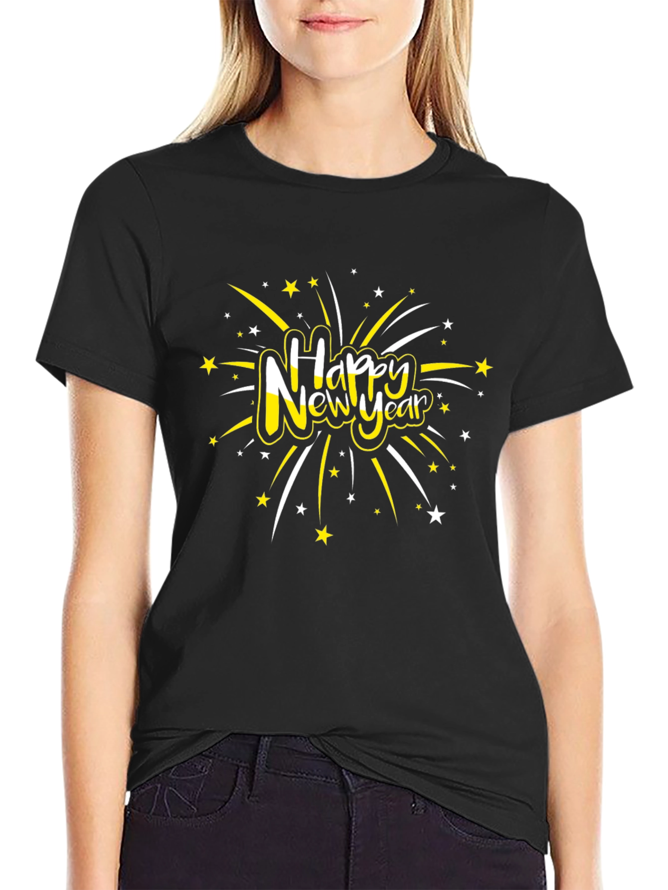 Happy New Year T-Shirt - Black