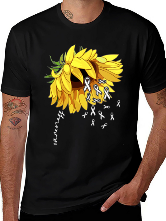 Awareness Sunflower Graphic T-Shirt