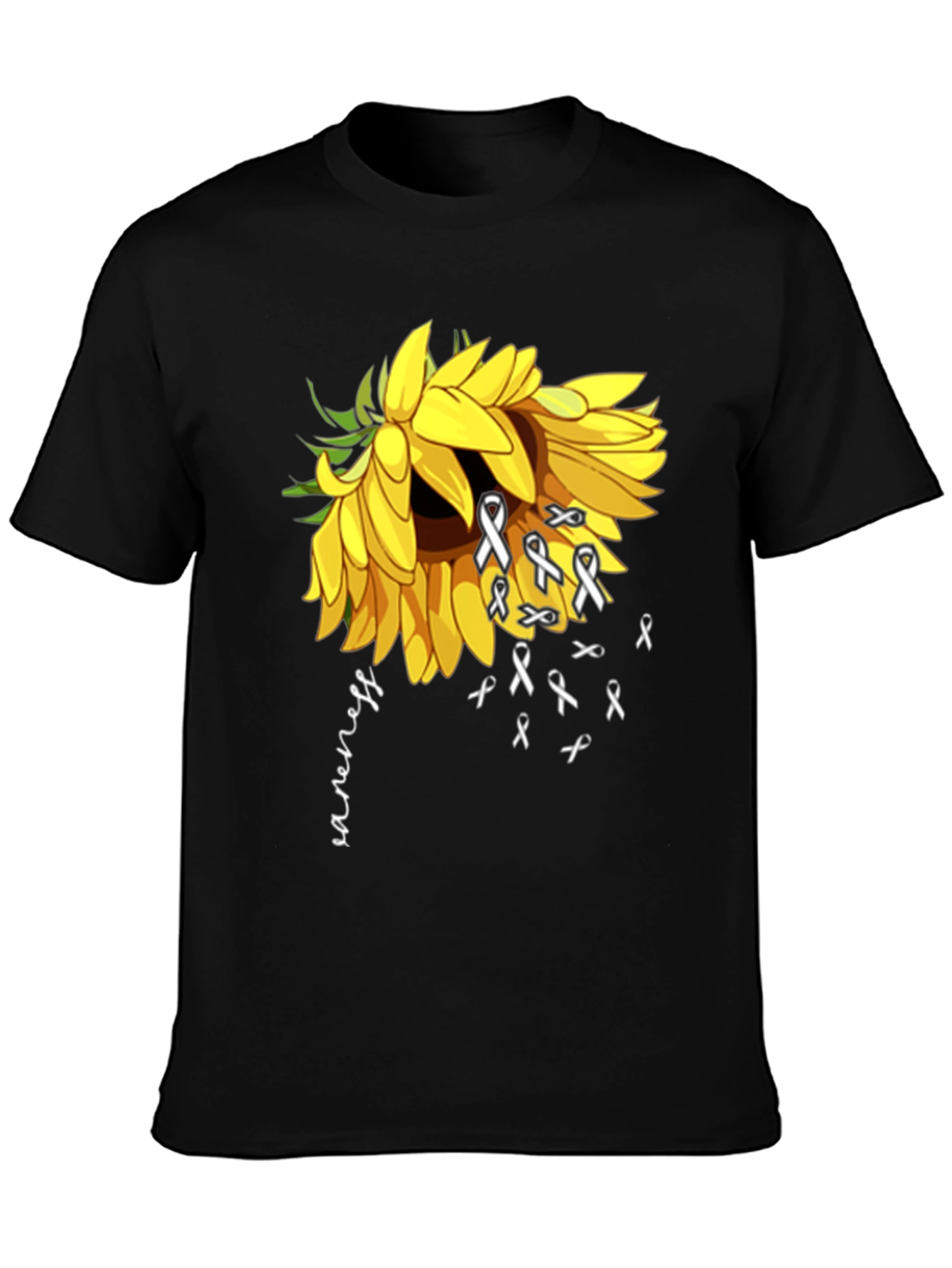 Awareness Sunflower Graphic T-Shirt