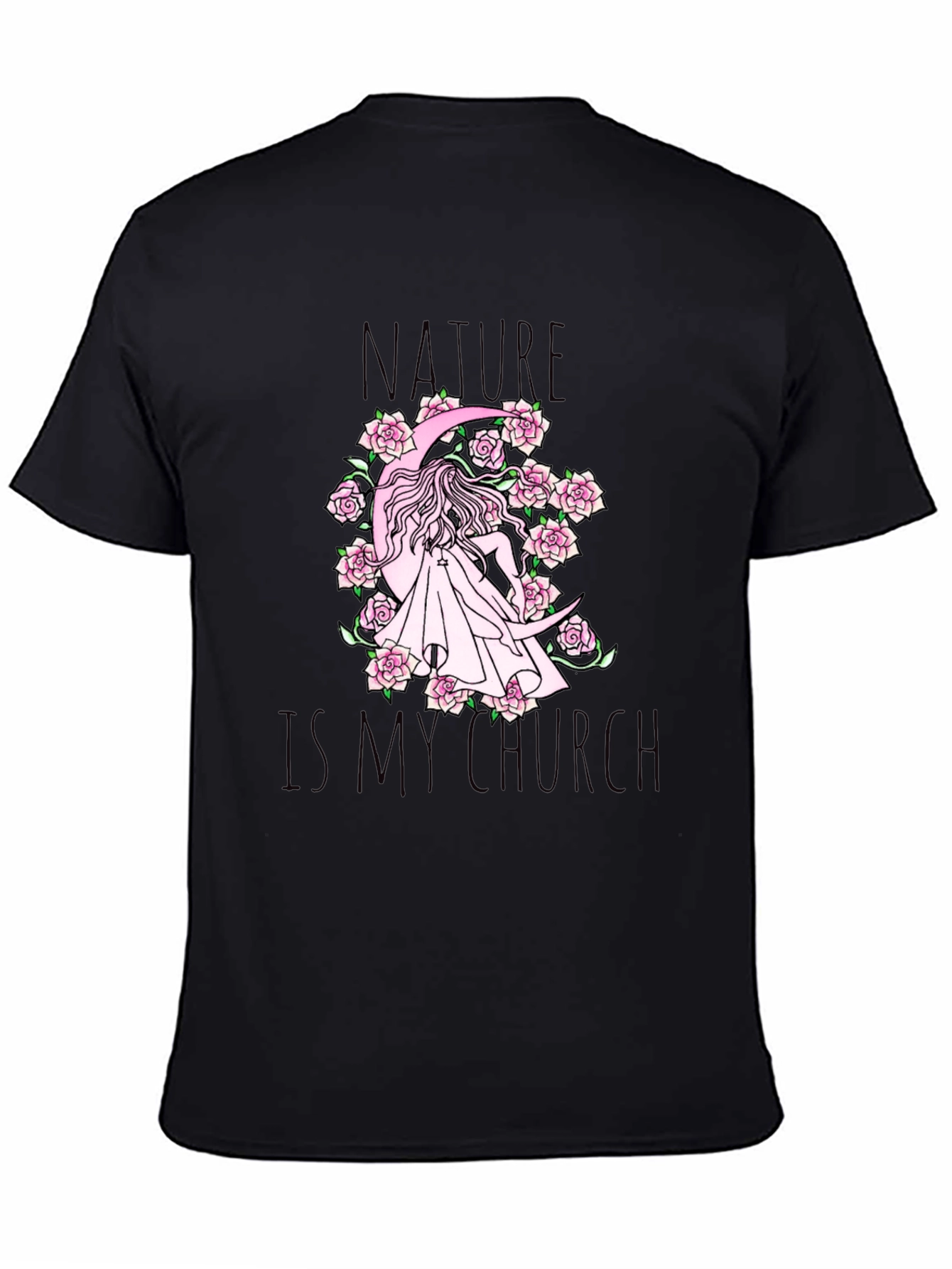 Nature Is My Church Black Graphic Tee