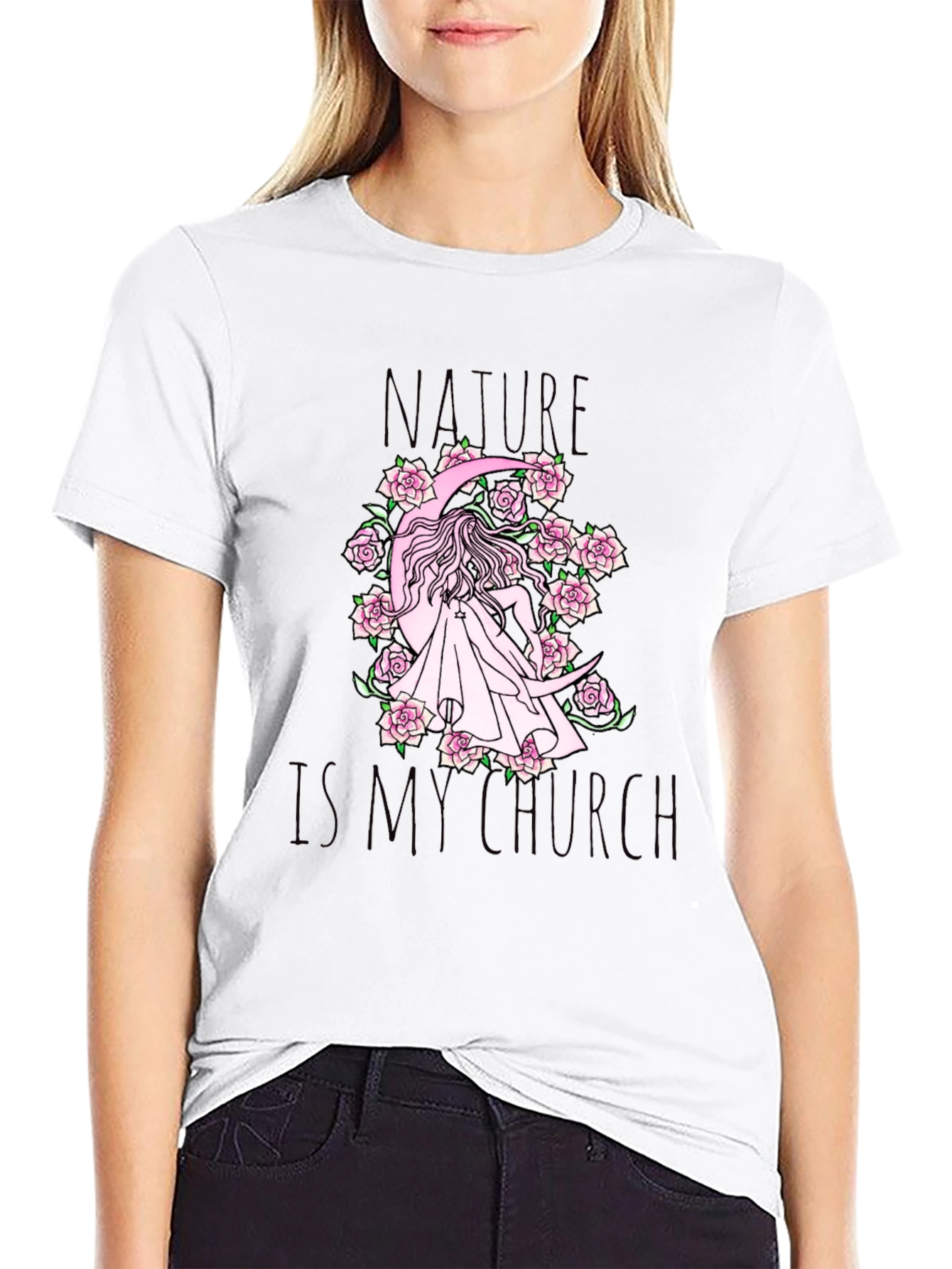 Nature Is My Church Black Graphic Tee