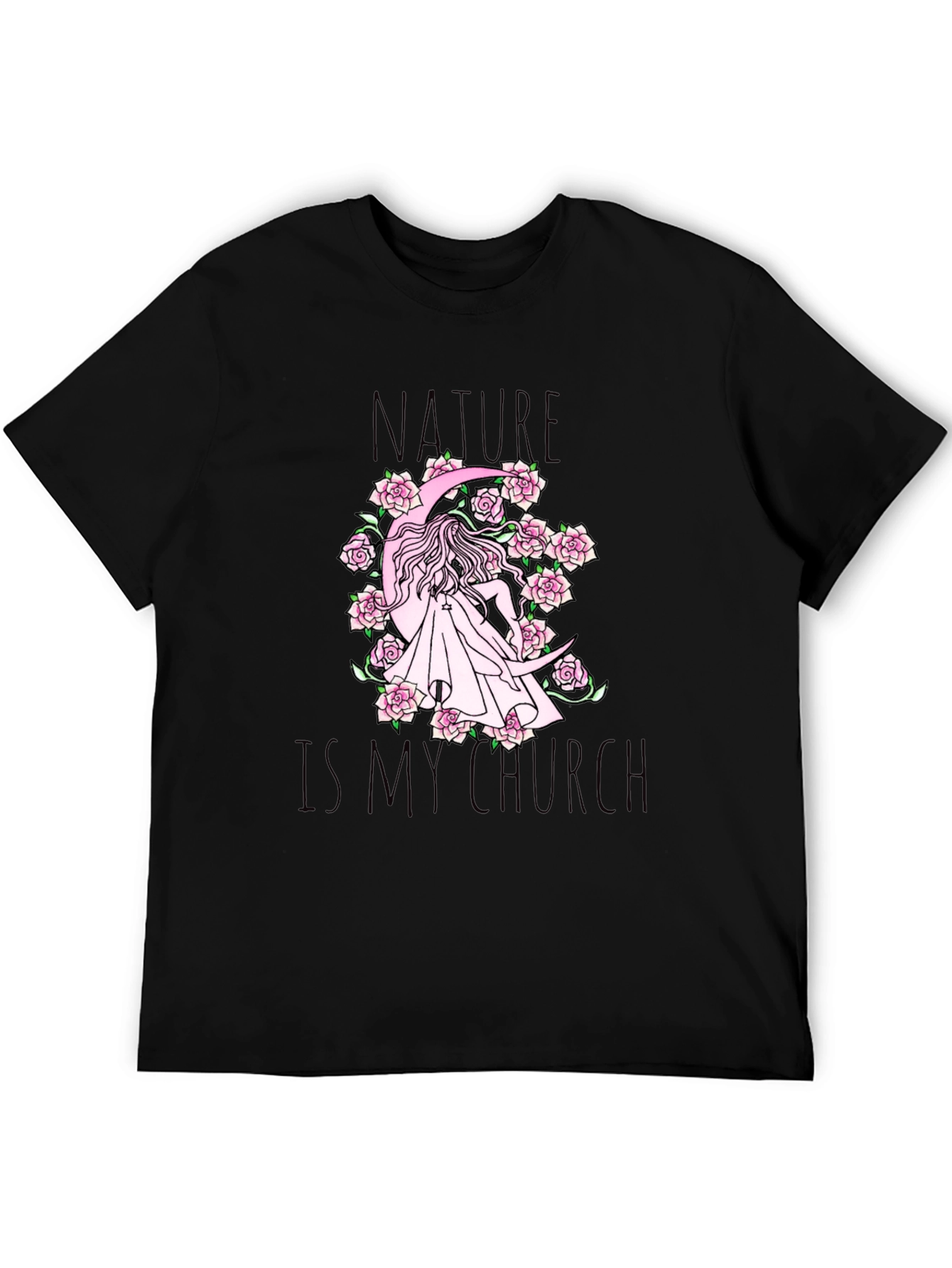 Nature Is My Church Black Graphic Tee