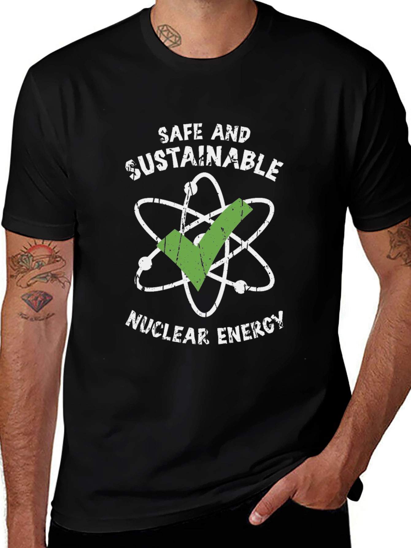 Safe & Sustainable Nuclear Energy Graphic T-Shirt
