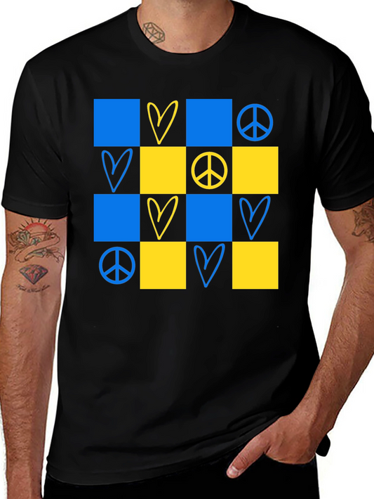 Ukraine Support Graphic Tee - Peace & Love