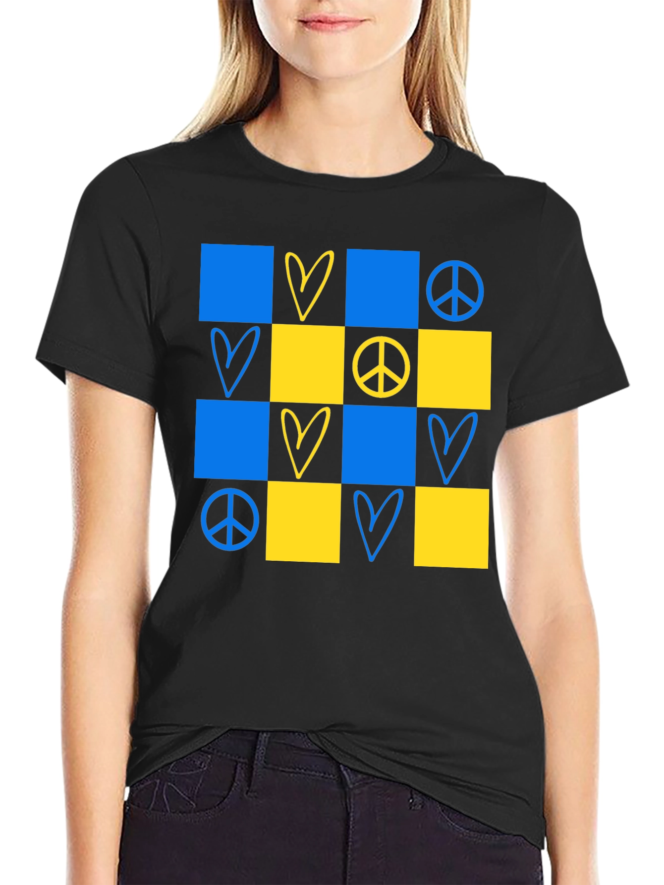 Ukraine Support Graphic Tee - Peace & Love