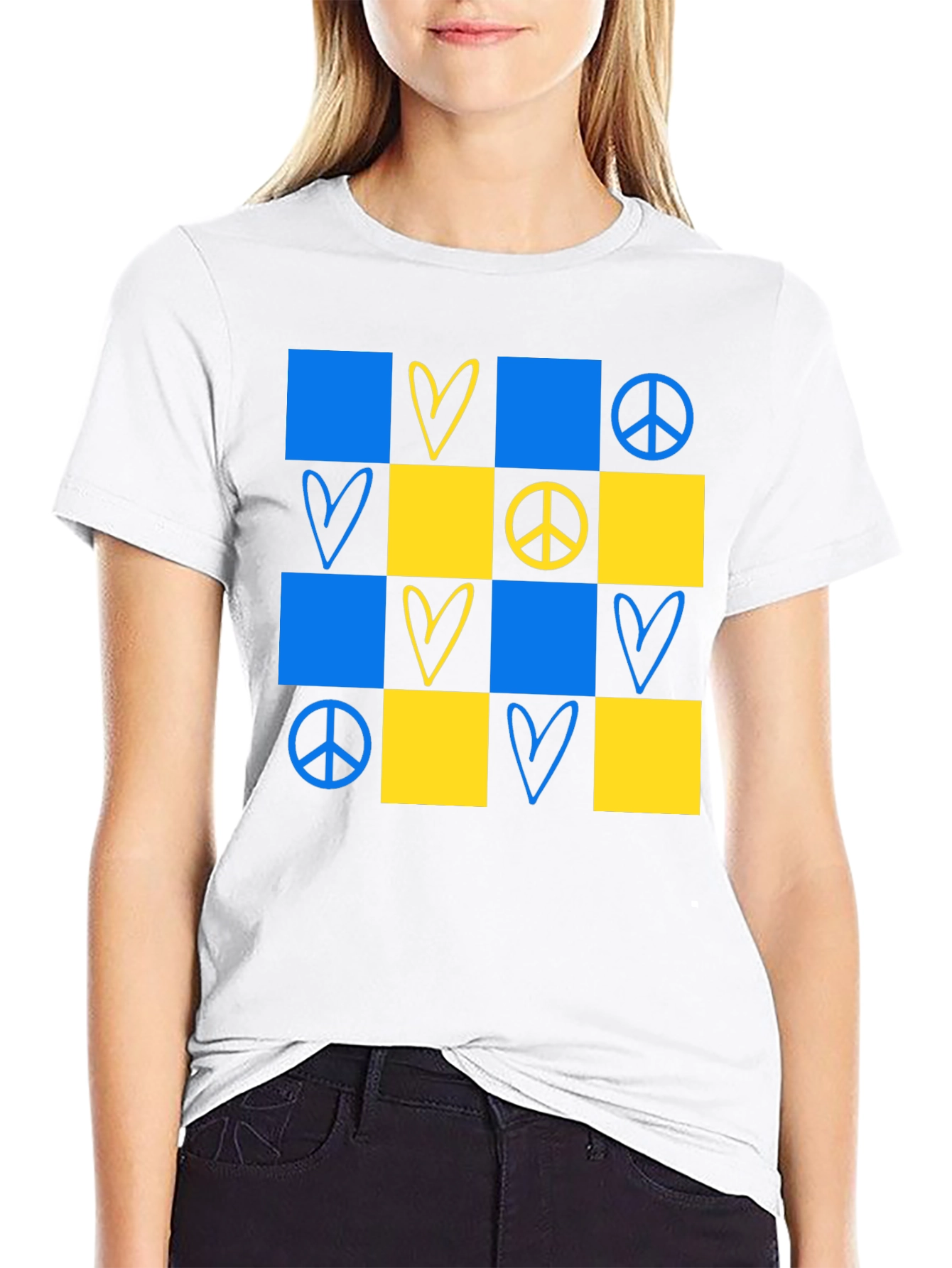 Ukraine Support Graphic Tee - Peace & Love