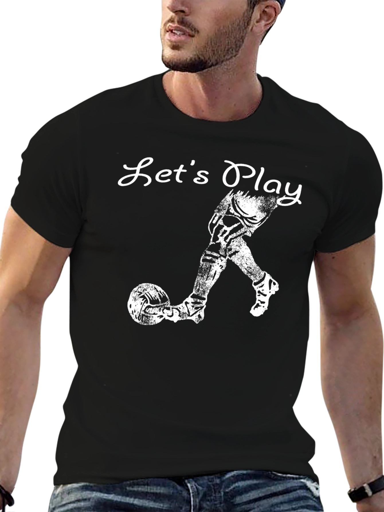 Lets Play Graphic T-Shirt - Black
