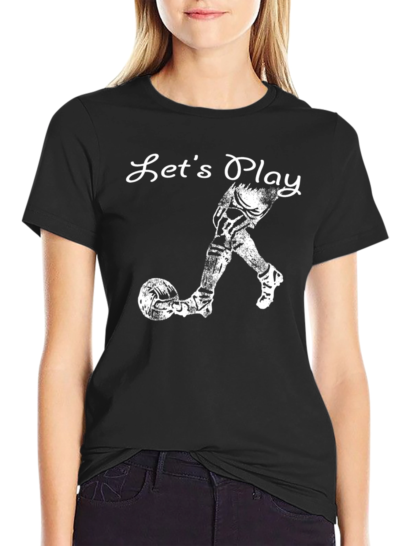 Lets Play Graphic T-Shirt - Black