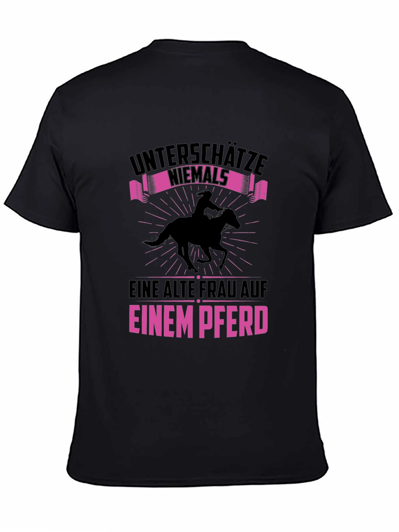 Never Underestimate Old Woman on Horse T-Shirt