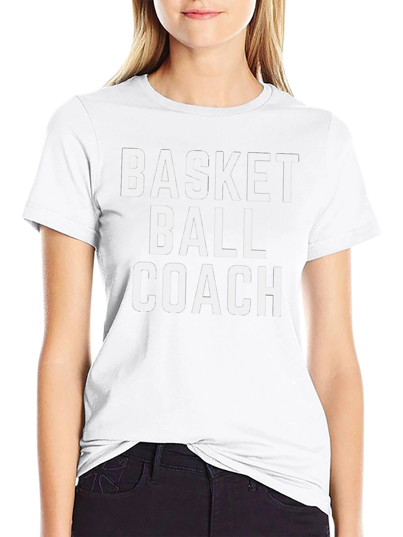 Basketball Coach Tee - Black Cotton T-Shirt
