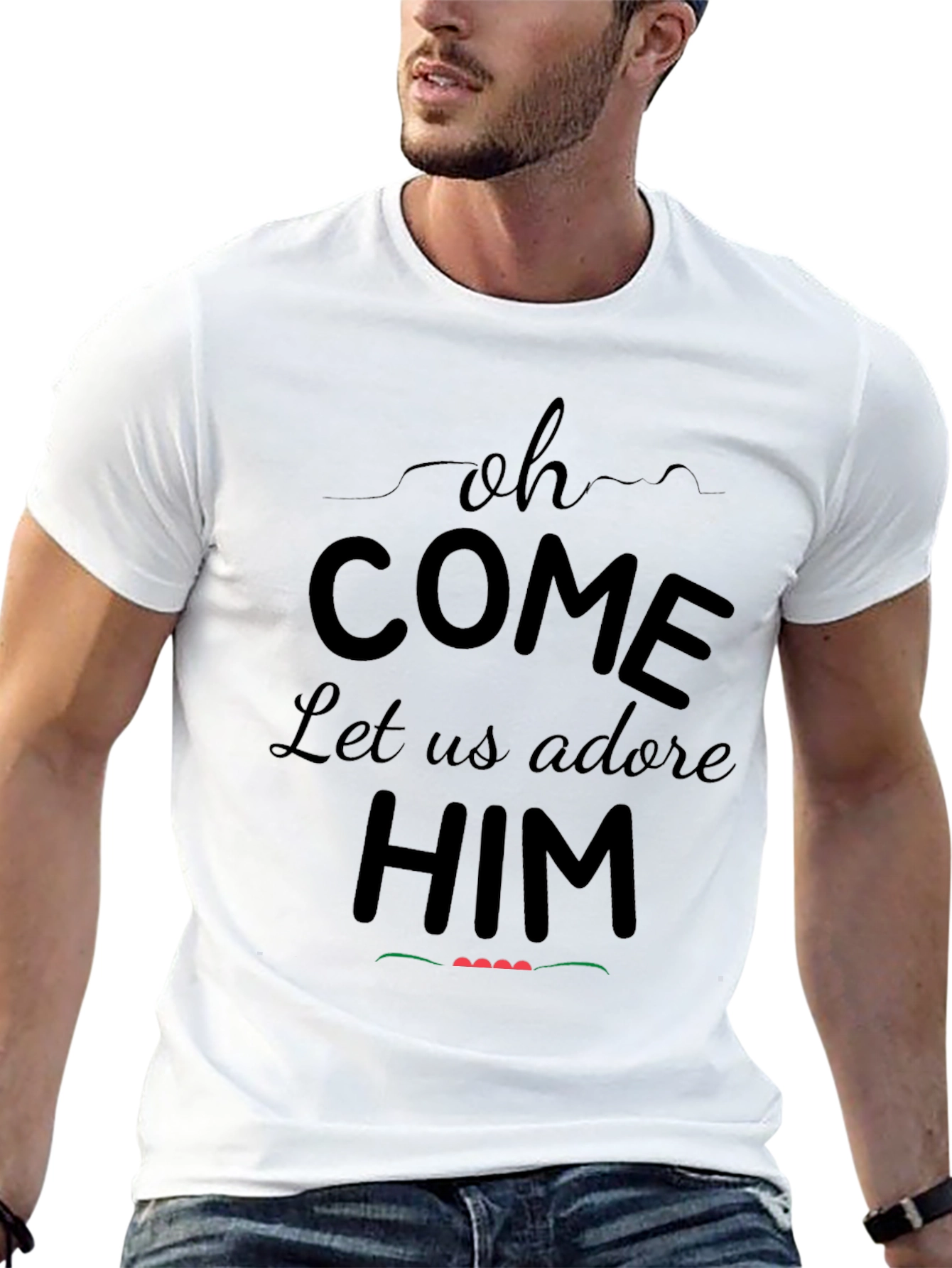 Oh Come Let Us Adore Him Christmas T-Shirt