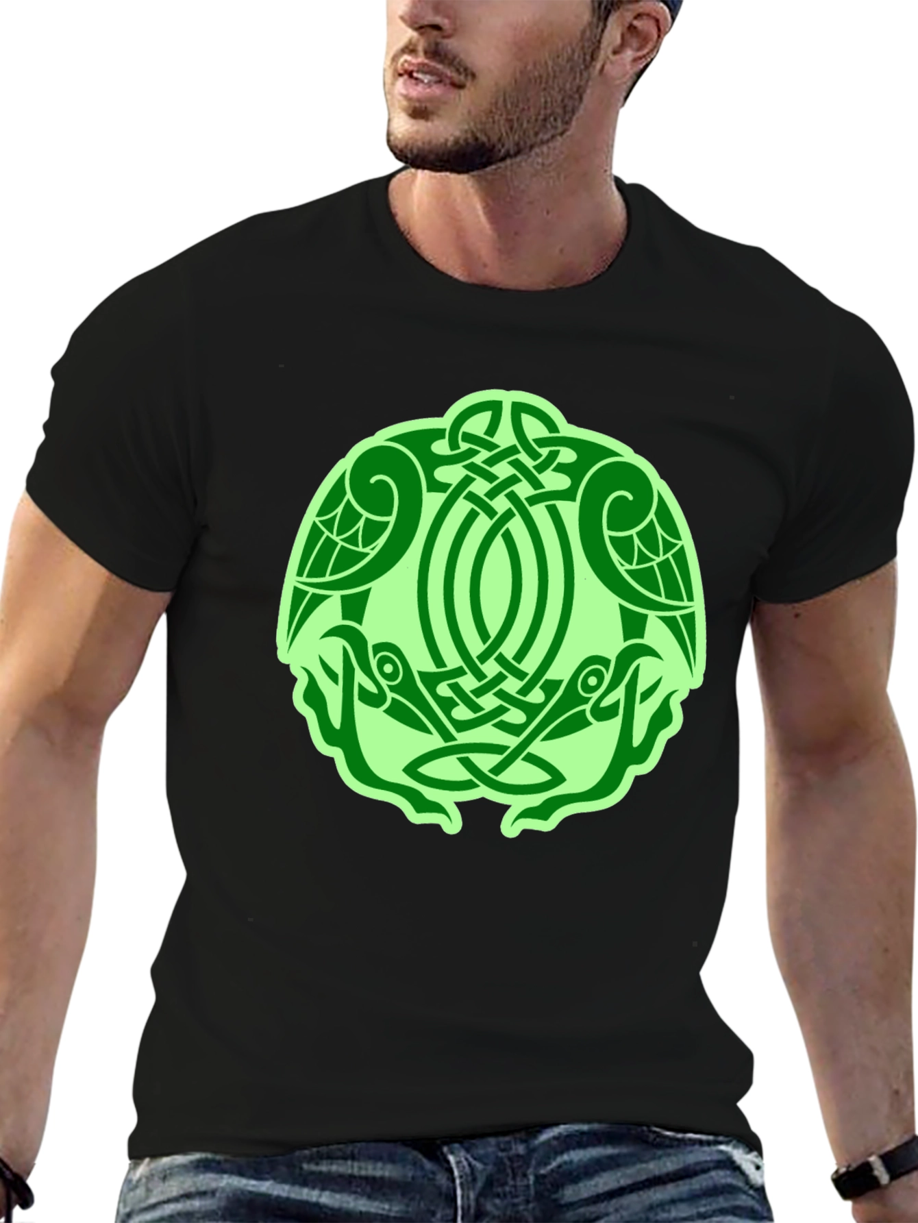 Celtic Raven Knot T-Shirt - Black