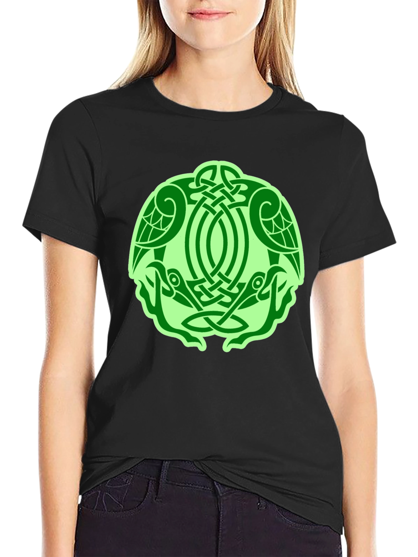 Celtic Raven Knot T-Shirt - Black