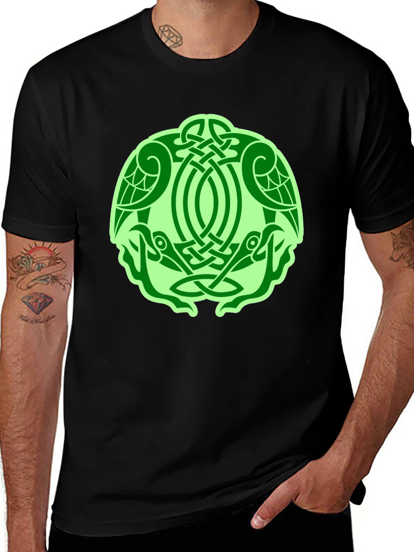 Celtic Raven Knot T-Shirt - Black
