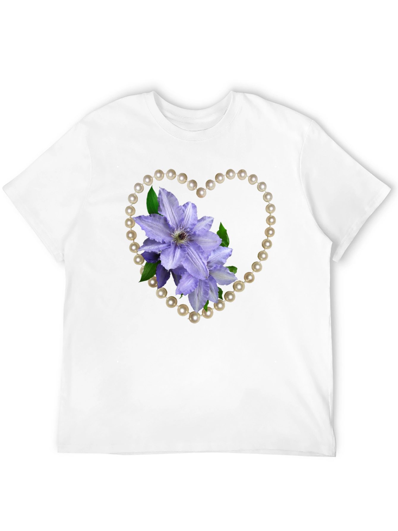 Floral Heart Pearl Tee