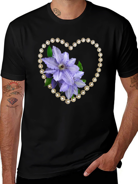 Floral Heart Pearl Tee