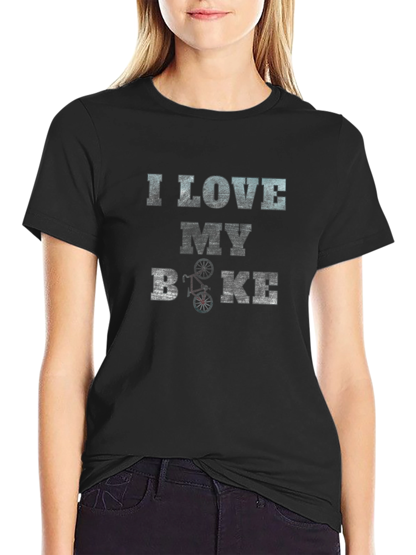 I Love My Bike Black T-Shirt