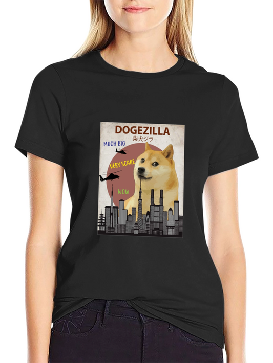 DogeZilla Graphic T-Shirt - Much Big Very Scare!