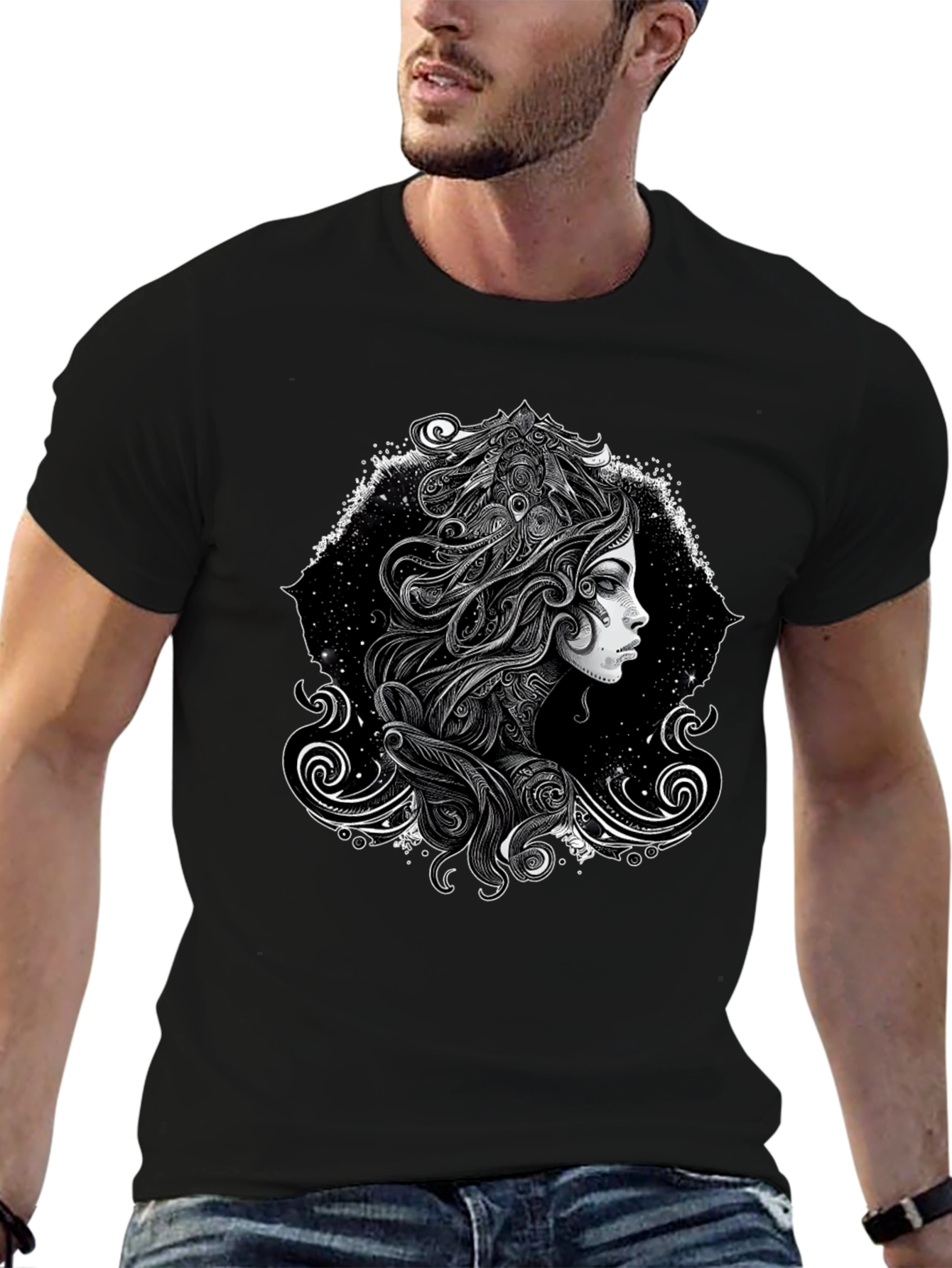 Mystic Woman Graphic Black Tee