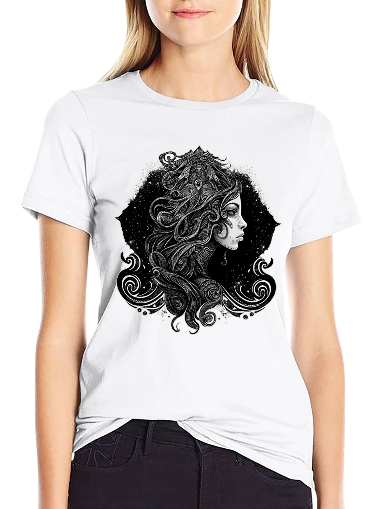 Mystic Woman Graphic Black Tee