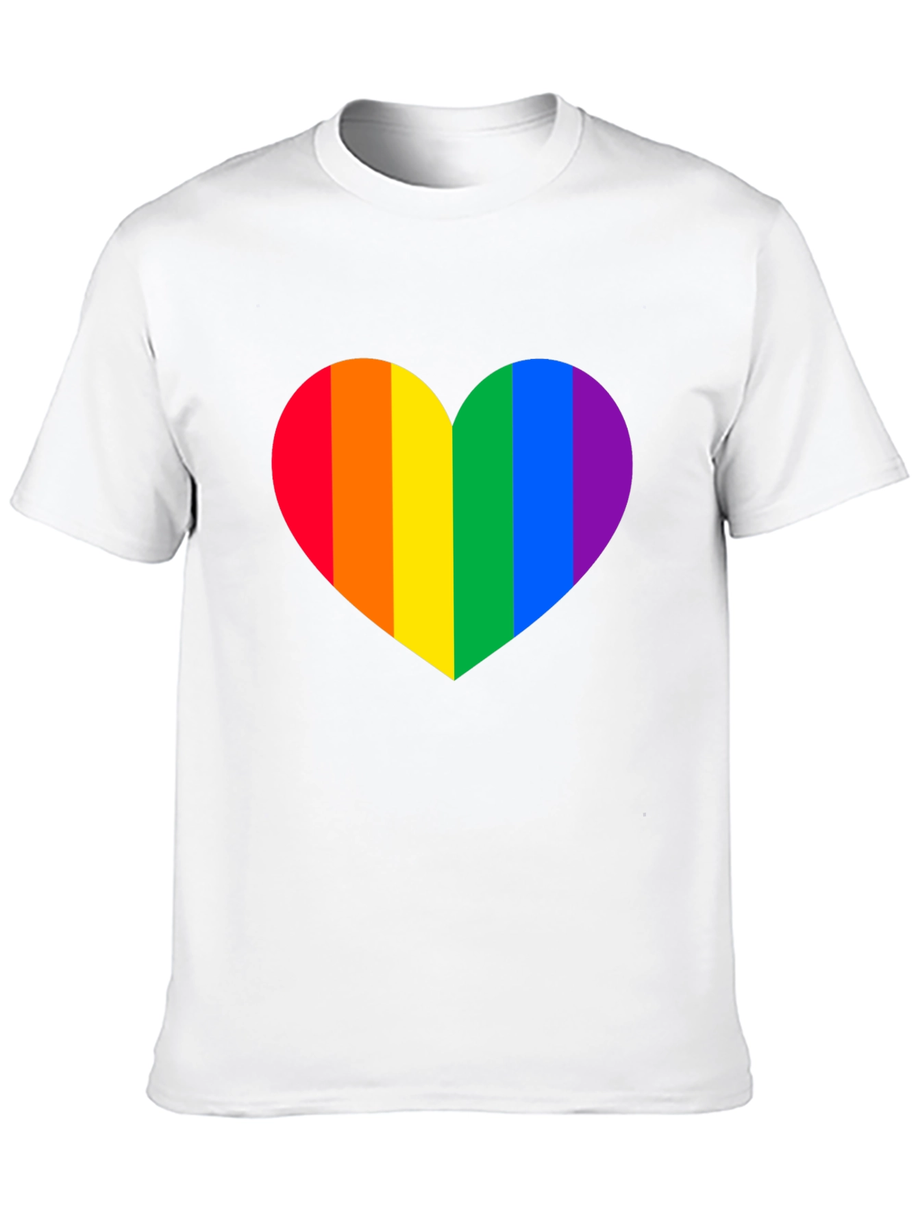 Rainbow Heart Pride T-Shirt - Classic Black Tee