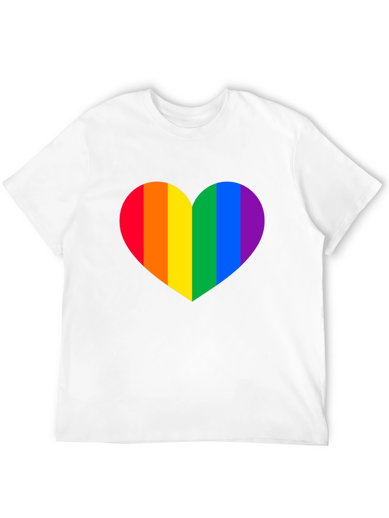 Rainbow Heart Pride T-Shirt - Classic Black Tee