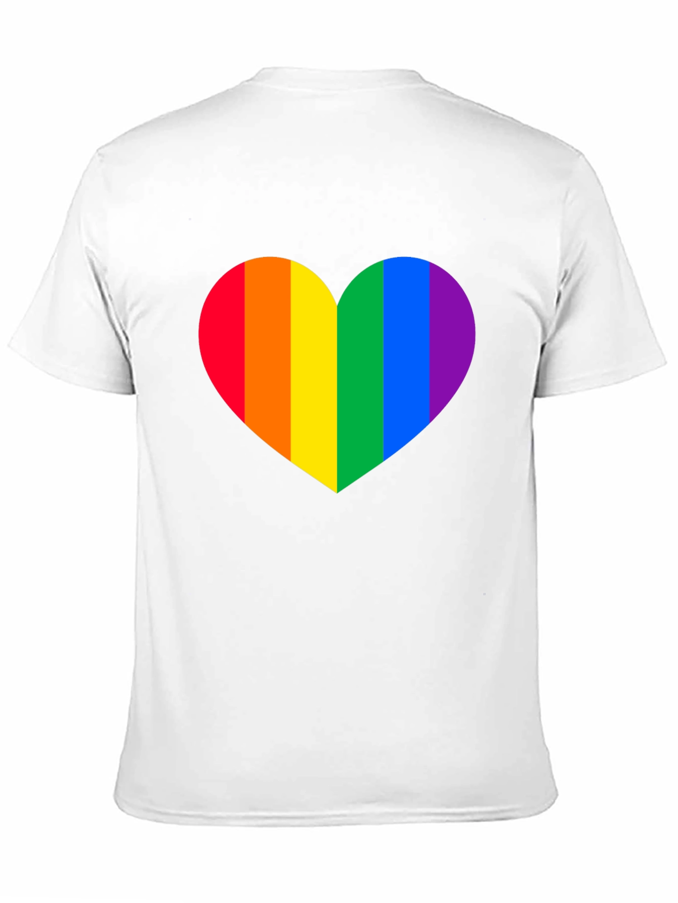 Rainbow Heart Pride T-Shirt - Classic Black Tee