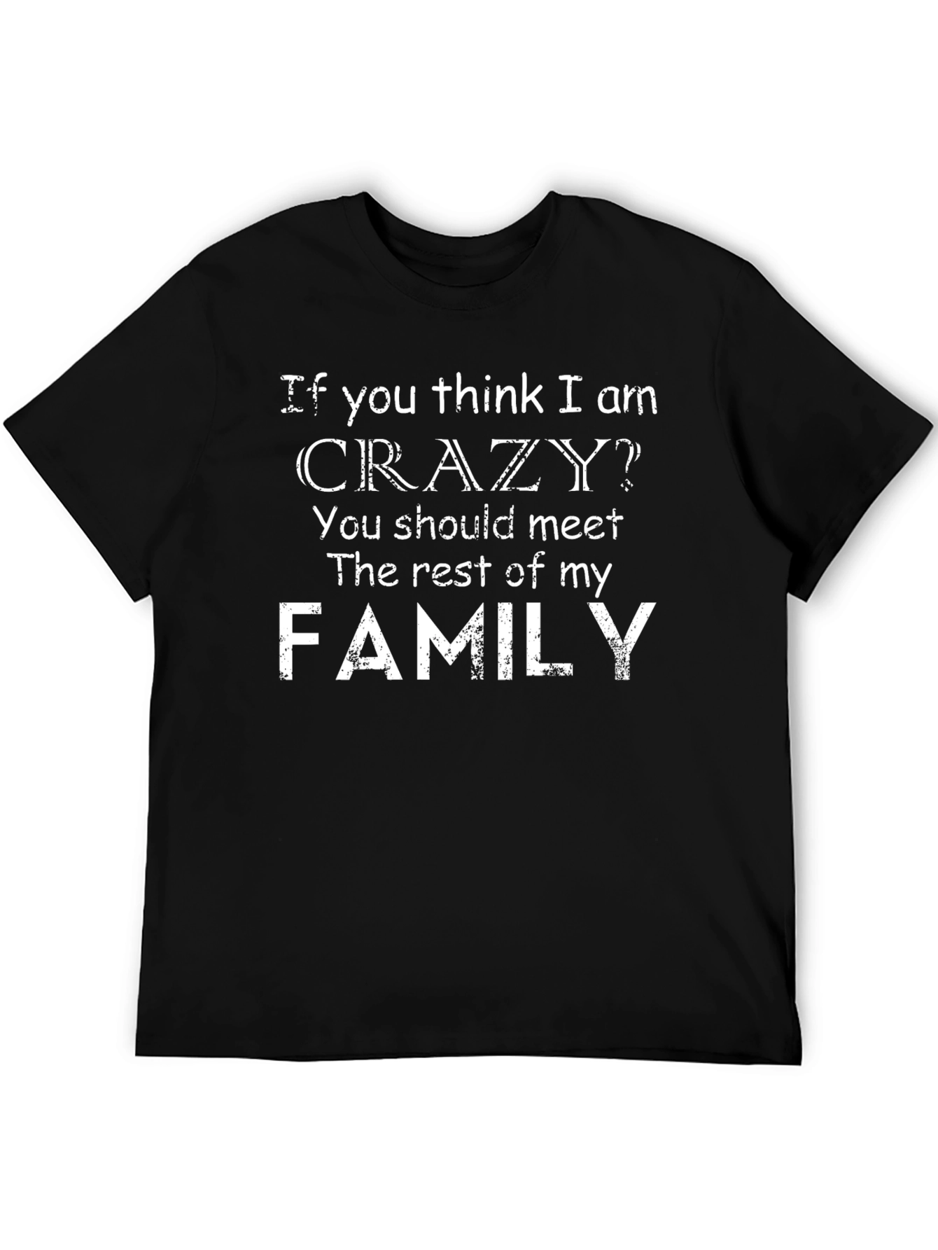Crazy Family Black Graphic Tee