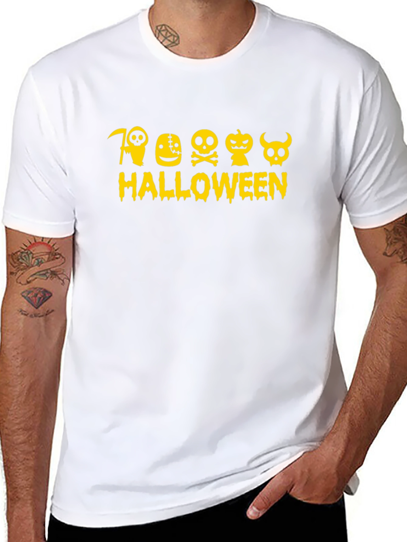 Halloween Graphic T-Shirt - Black