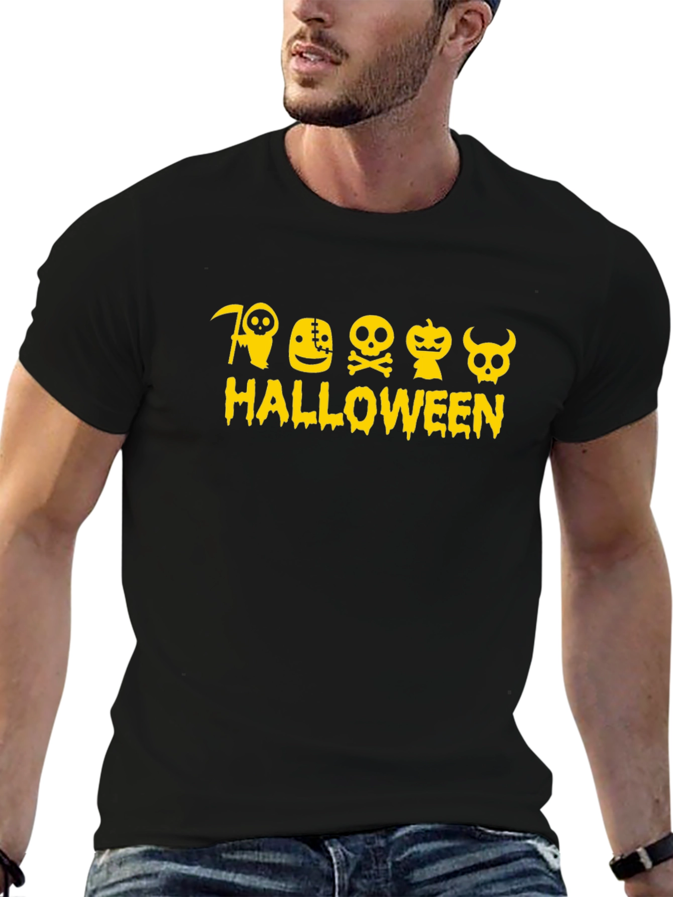 Halloween Graphic T-Shirt - Black