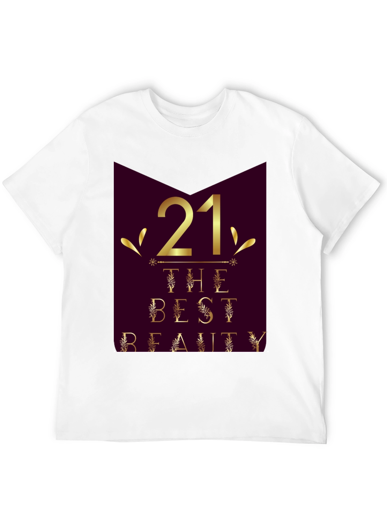 21st Birthday Beauty Graphic Tee - Stylish Celebration Shirt