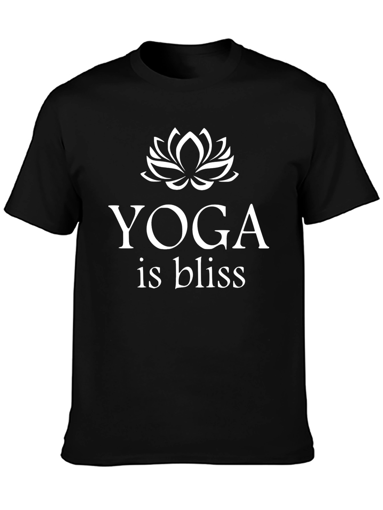 Yoga is Bliss Graphic Tee - Black