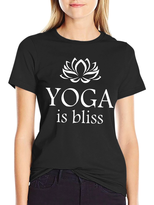 Yoga is Bliss Graphic Tee - Black