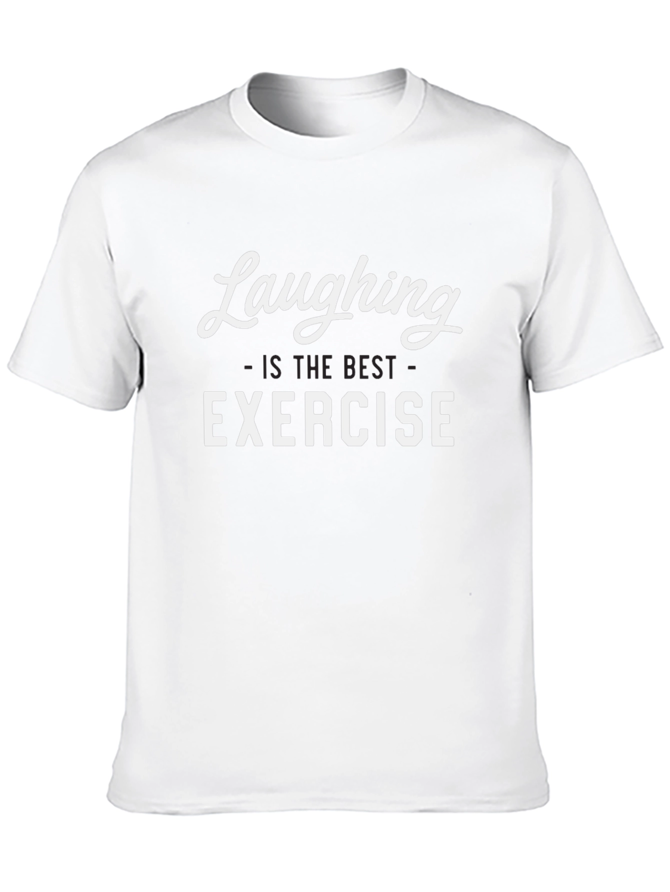 Laughing Exercise Black Graphic Tee