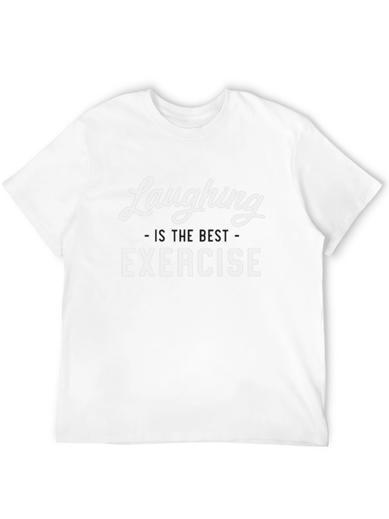 Laughing Exercise Black Graphic Tee