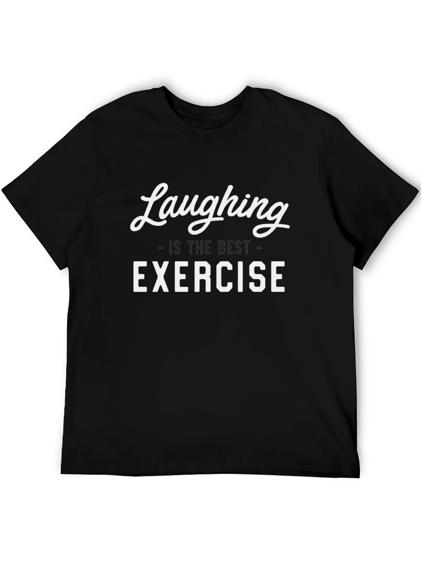 Laughing Exercise Black Graphic Tee