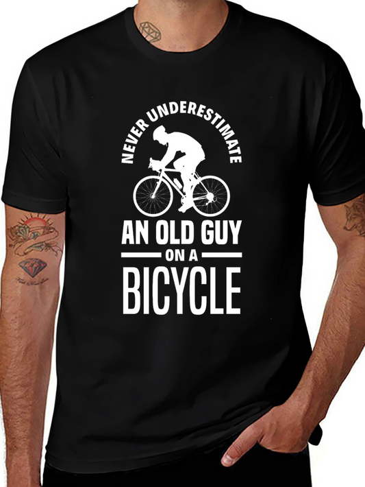 Never Underestimate Old Guy on a Bicycle T-Shirt