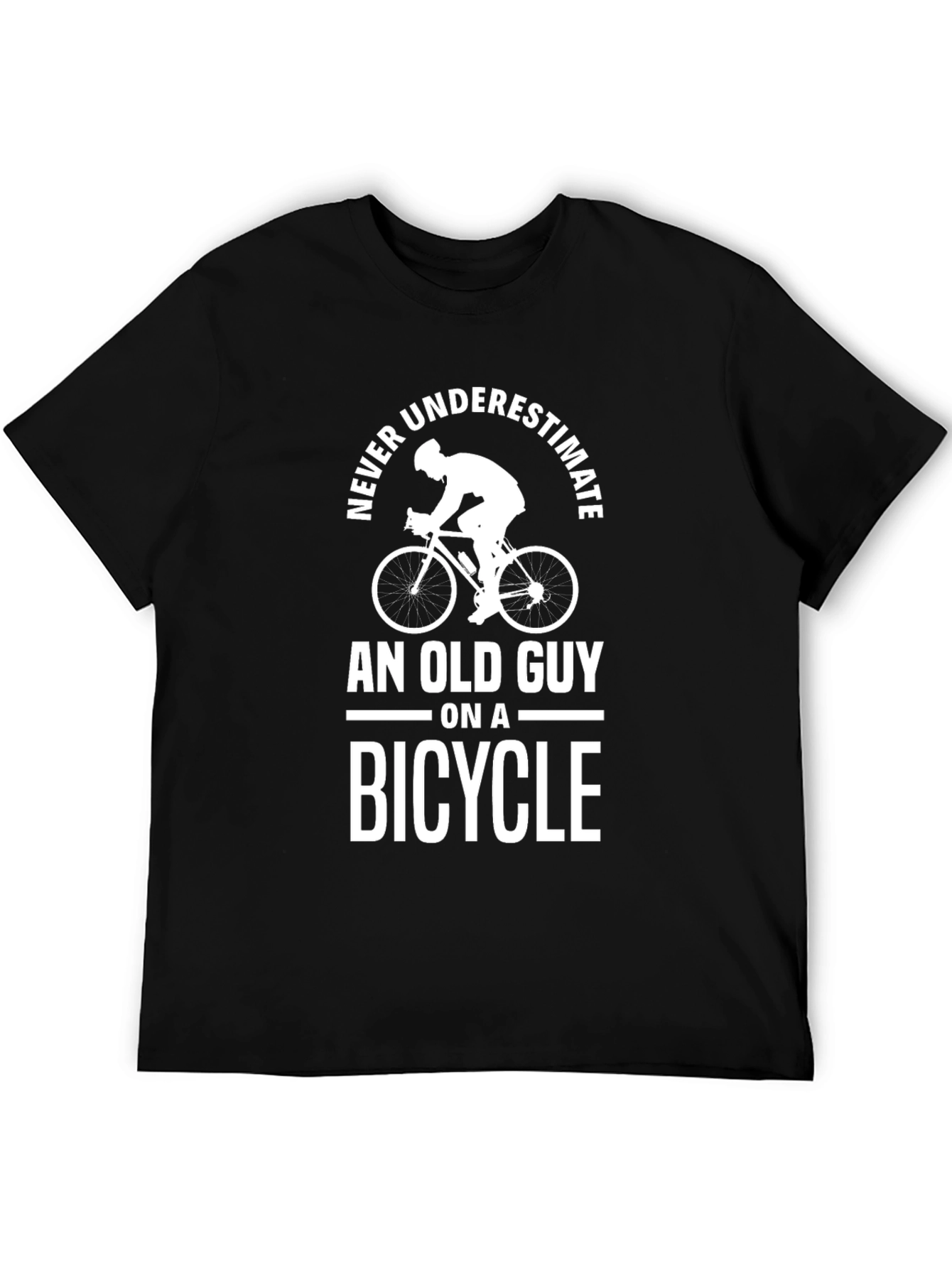 Never Underestimate Old Guy on a Bicycle T-Shirt