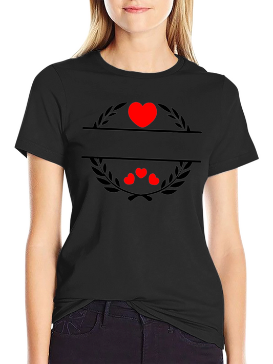 Heart Laurel Black Graphic Tee