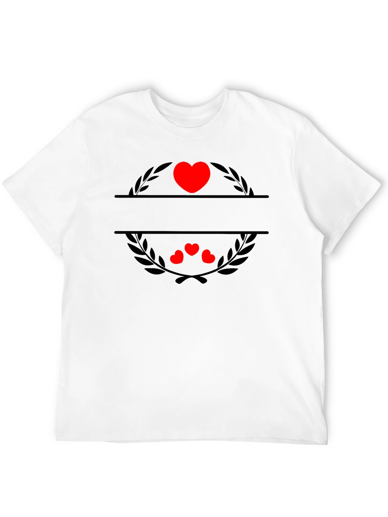 Heart Laurel Black Graphic Tee