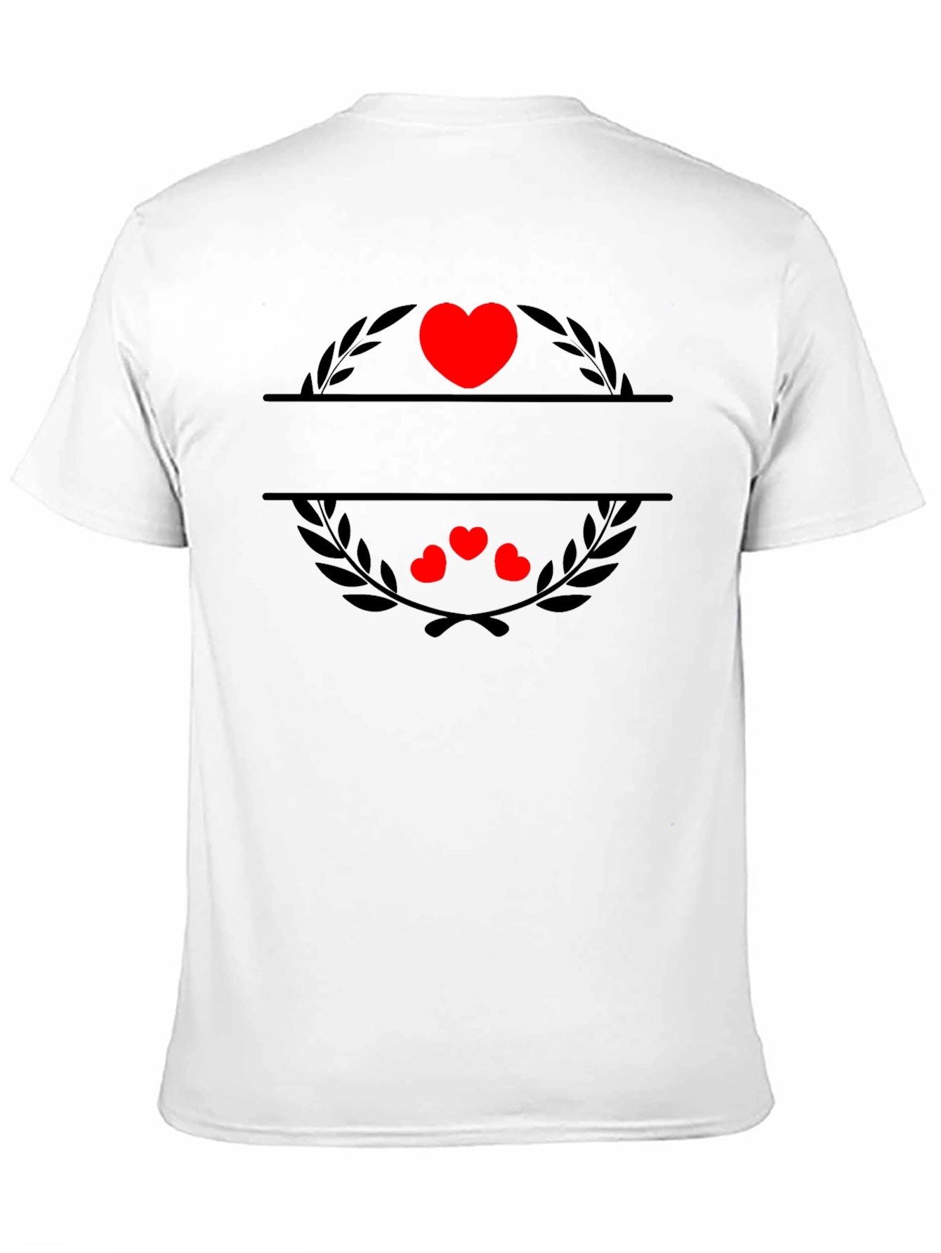 Heart Laurel Black Graphic Tee