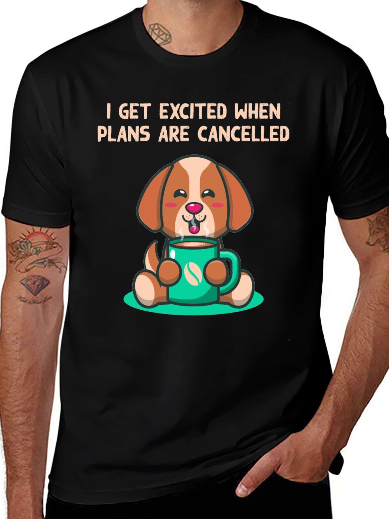 Funny Dog Coffee Lover T-Shirt