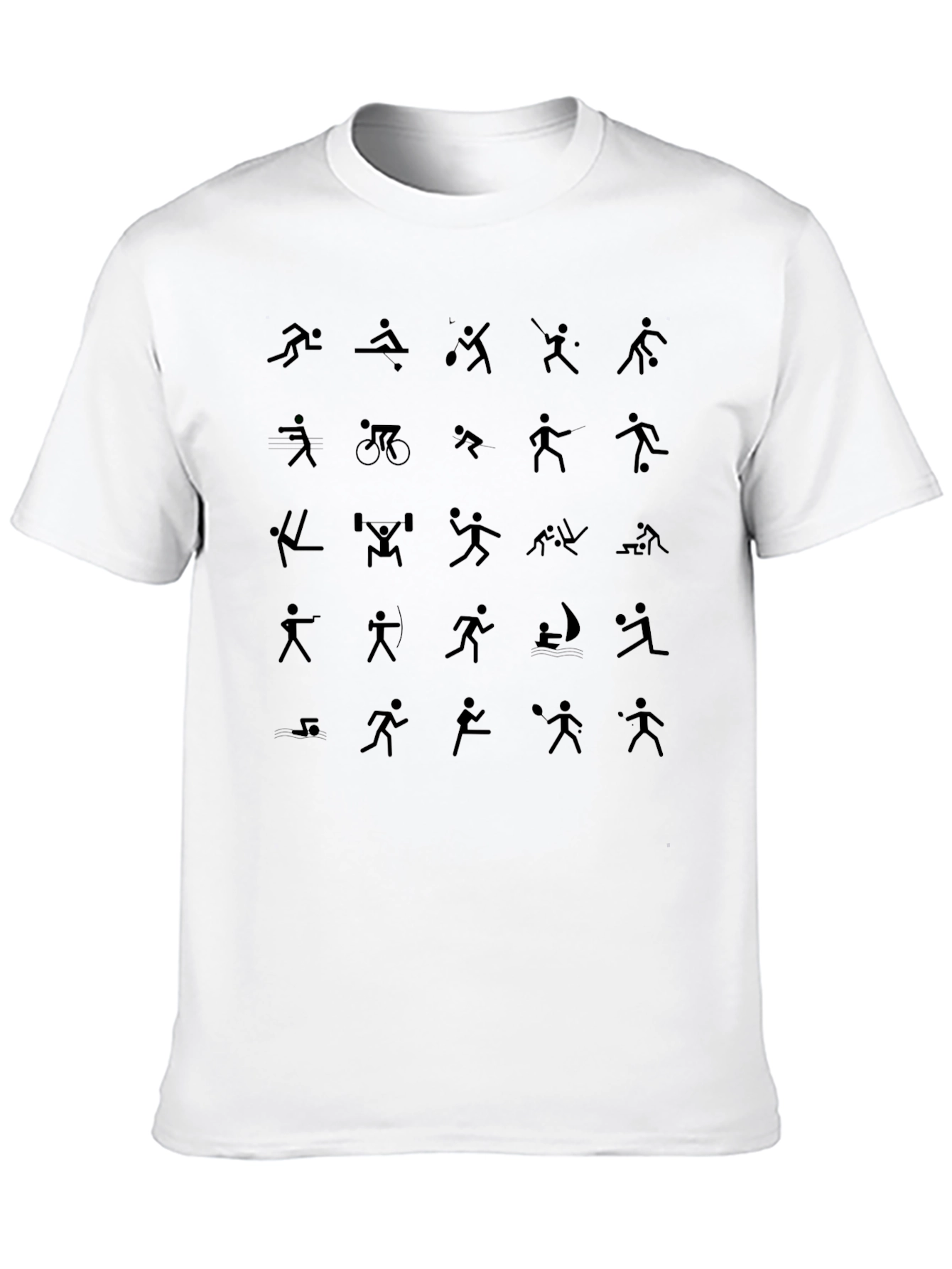 Sports Icons Black T-Shirt