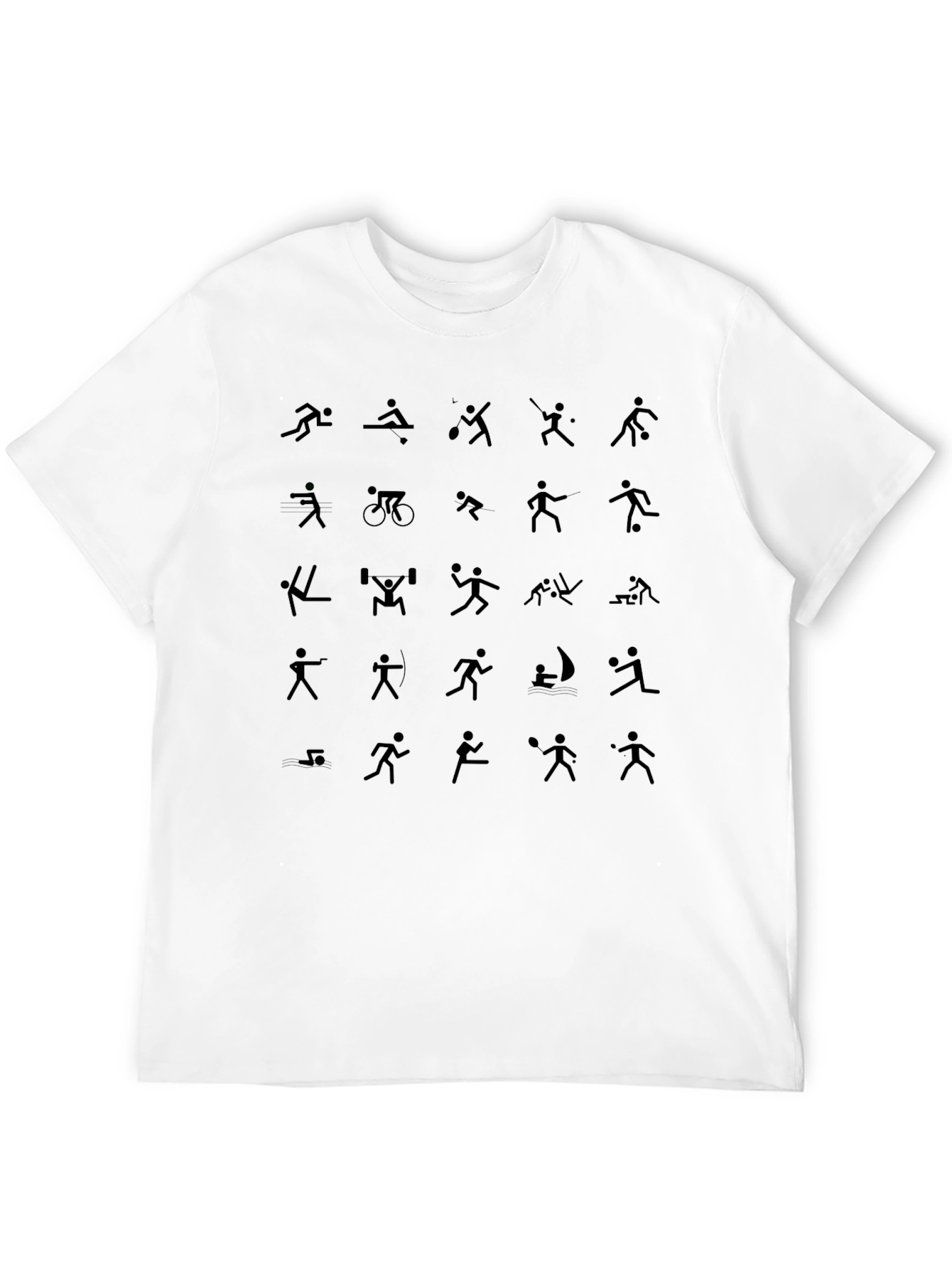Sports Icons Black T-Shirt