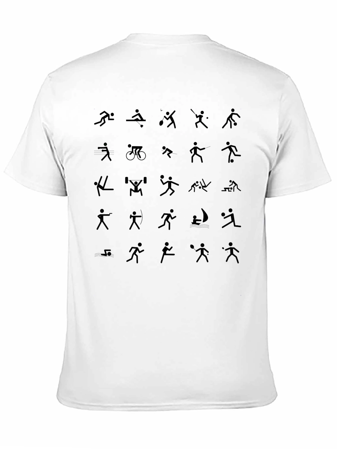 Sports Icons Black T-Shirt