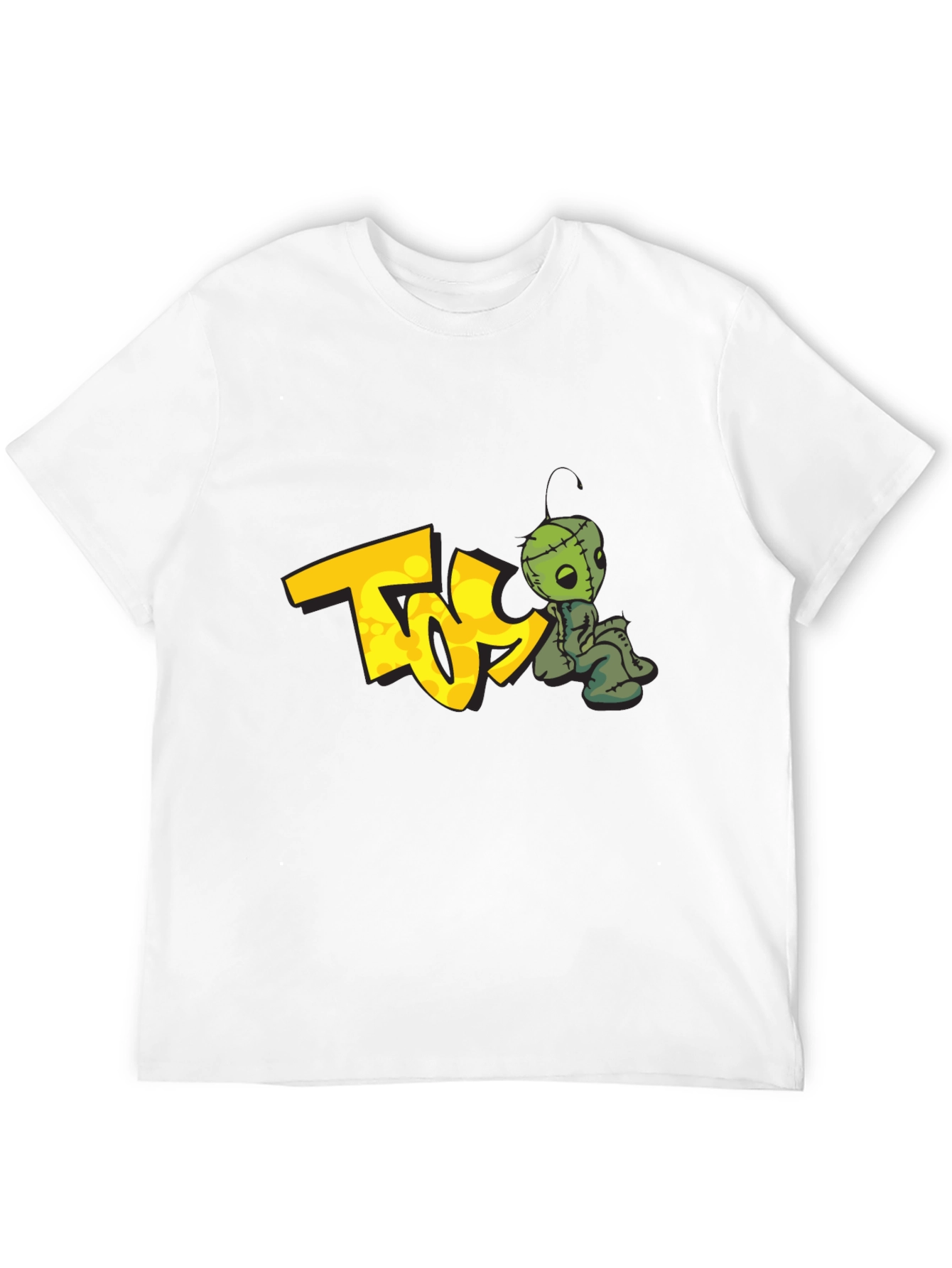 Unique Graphic Tee - Creepy Doll Design