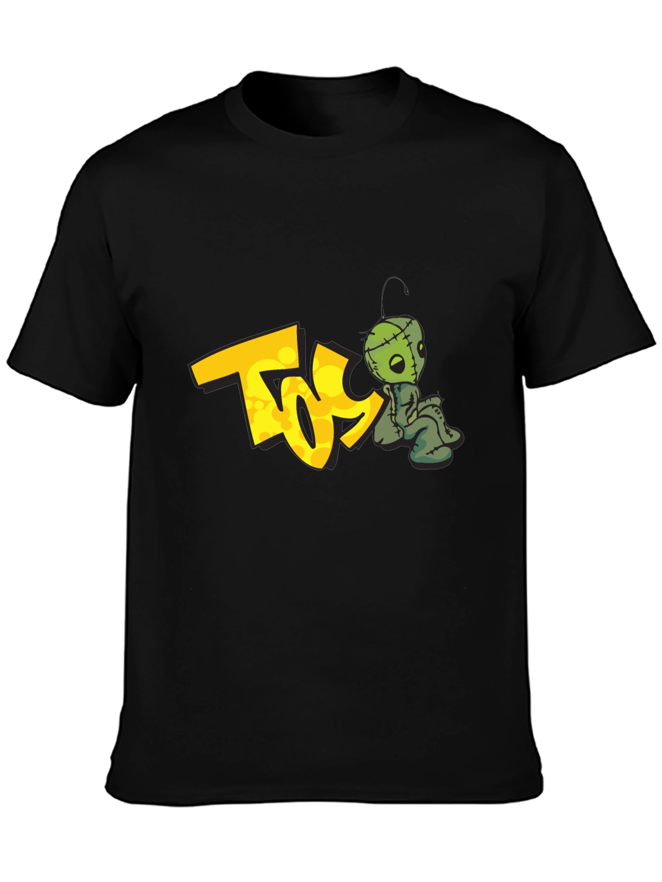 Unique Graphic Tee - Creepy Doll Design