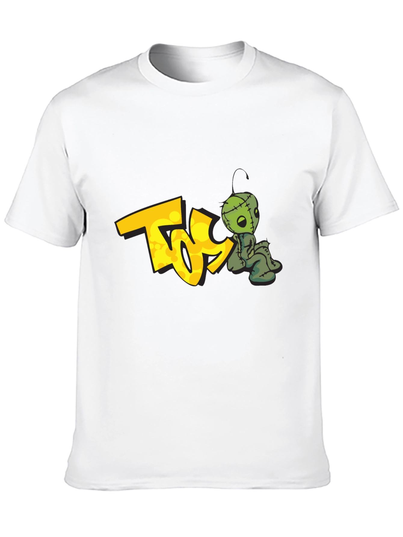 Unique Graphic Tee - Creepy Doll Design