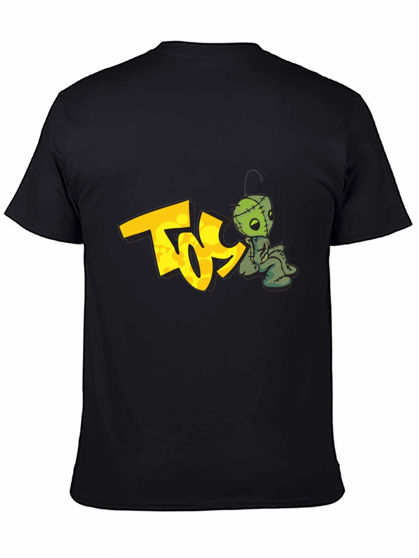 Unique Graphic Tee - Creepy Doll Design